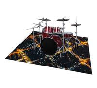 ZAJENKUB Drum Rugs, Rectangle Drum Rug Mat, Non-Slip Blanket for Electronic Jazz Drum Kit Bass Drum Snare and Other Musical Instrument Mats, Professional Drum Carpet, Soundproof Mat 130 x 100 cm