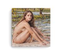 ZAJSGPUR Aesthetic Female Star Emma Watson Poster Decorative Canvas Poster Wall Art Decor Living Modern Family Bedroom Decoration Poster 16x16inch(40x40cm) Unframe-style