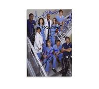 ZAJSGPUR Classic Tv Grey's Anatomy Cast Photo Signed Poster Decorative Painting Canvas Wall Posters And Art Picture Print Modern Family Bedroom Decor Posters 20x30inch(50x75cm)