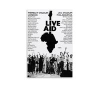 ZAJSGPUR Live Aid 1985 List U2 Queen Poster Decorative Painting Canvas Wall Posters And Art Picture Print Modern Family Bedroom Decor Posters 12x18inch(30x45cm)