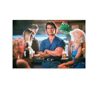 ZAJSGPUR Road House 1989 James Dalton Poster Decorative Painting Canvas Wall Posters And Art Picture Print Modern Family Bedroom Decor Posters 16x24inch(40x60cm)