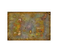 ZAJSGPUR World of Warcraft Game Wow Map Poster Decorative Painting Canvas Wall Posters And Art Picture Print Modern Family Bedroom Decor Posters 08x12inch(20x30cm)