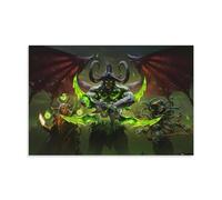 ZAJSGPUR World Of Warcraft Illidan Poster Decorative Painting Canvas Wall Posters And Art Picture Print Modern Family Bedroom Decor Posters 12x18inch(30x45cm)