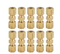 ZAJYZZF 10Pcs Brake Lines Pipe Brass Connector for Brake Line Without Flaring 4.75mm 3/16" Fittings Straight Reducer Compression Kits