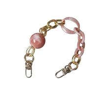 ZAJYZZF Handbag Chain 31cm Woman Bag Accessory White Green Candy Acrylic Resin Parts Cute Handcrafted Wristband Women Replacement Bag Handle Circlet Bag Chain (Color : Pink)(Pink)