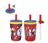Zak Designs Blue's Clues Kelso Tumbler Set, Leak-Proof Screw-On Lid with Straw, Bundle for Kids Includes Plastic and Stainless Steel Cups with Bonus Sipper, 3pc Set, Non-BPA,15 fl oz