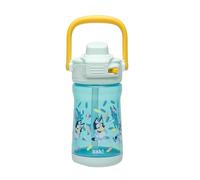 Zak Designs Bluey Beacon Kid Water Bottle for Travel or at Home, 12oz Plastic is Durable and Leak-Proof with Liquid Lock Spout, Cover, Carry Handle, Protective Base (Bluey)