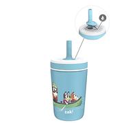 Zak Designs Bluey Kelso Toddler Cups for Travel or at Home, 12oz Vacuum Insulated Stainless Steel Sippy Cup with Leak-Proof Design is Perfect for Kids (Bluey, Bingo, Grandad Mort)