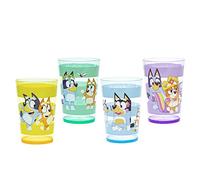 Zak Designs Bluey Nesting Tumbler Set Includes Durable Plastic Cups with Variety Artwork, Fun Drinkware is Perfect for Kids (14.5 oz, 4-Pack, Non-BPA)
