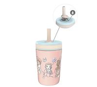 Zak Designs Disney Princess Kelso Toddler Cups for Travel or at Home, 12oz Vacuum Insulated Stainless Steel Sippy Cup with Leak-Proof Design for Kids (Ariel, Belle, Cinderella, Mulan, Tiana)