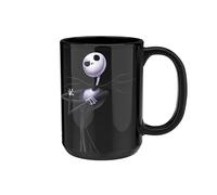 Zak Designs Disney Tim Burton The Nightmare Before Christmas Unique Color Change Ceramic Coffee Mug for Hot Drinks, Collectible Keepsake (15 oz, Jack Skellington)
