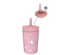 Zak Designs DreamWorks Gabby's Dollhouse Kelso Toddler Cups for Travel or at Home, 12oz Vacuum Insulated Stainless Steel Sippy Cup with Leak-Proof Design is Perfect for Kids (Cakey Cat)
