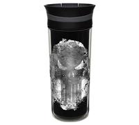 Zak! Designs Insulated Travel Tumbler Featuring Marvel Comics Extreme Punisher Graphics, BPA-Free and Break-Resistant Plastic, Double Wall Construction and Leak-Proof Slide Lid, 16 oz. Capacity