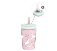 Zak Designs Kelso Toddler Cups for Travel or at Home, 12oz Vacuum Insulated Stainless Steel Sippy Cup with Leak-Proof Design is Perfect for Kids (Fanciful Unicorn)