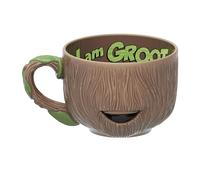 Zak Designs Marvel Guardians of the Galaxy Sculpted Ceramic Coffee Mug for Hot Drinks, Collectible Keepsake with Unique 3D Character (16.5 oz, Groot)