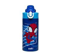 Zak Designs Marvel Spider-Man Sage Kids Water Bottle For School or Travel, 14oz Stainless Steel Water Bottle With Straw, Handle, and Leak-Proof, Pop-Up Spout Cover (Spidey and His Amazing Friends)