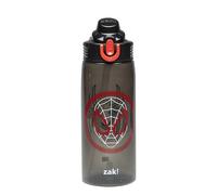 Zak Designs Marvel Spider-Man Sage Water Bottle for School or Travel, 10oz Durable Plastic Water Bottle with Straw, Handle and Leak-proof, Pop Up Spout Cover (Miles Morales)