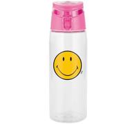 Zak! Designs "Smiley Drinking Bottle, Transparent/Red, 750 ml