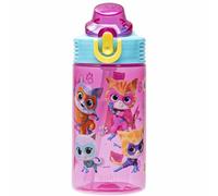 Zak Designs SuperKitties Sage 16oz Leak-Proof Straw Kids Water Bottle