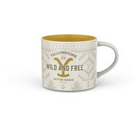 Zak Designs Yellowstone Ceramic Coffee Mug for Hot Drinks at Home, Collectible Keepsake (15 oz, Dutton Ranch)
