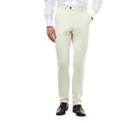 ZAK Honeycomb Weave Tailored Suit Trousers XPOSED Cream 38