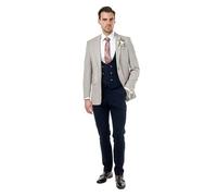 ZAK - Mens Tailored Fit 3 Piece Wedding Suit Classic Formal Grooms Wear Mix & Match [SUIT-WC-TRS-ZAK-TAUPE-52]
