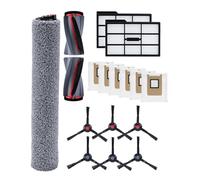 ZaKaBox 16 Accessories for Eufy E25 Omni/E28 Omni Robot Vacuum Cleaner | 1 Rolling Brush, 1 Roller Mop, 2 HEPA Filters, 6 Replacement Dust Bags, 6 Side Brushes, Easy to Install & Replace, Washable