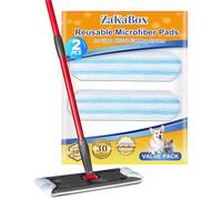 ZaKaBox 2 Pack Flat Mop Refill for Vileda H2PrO, Stubborn Dirt Removal, Machine Washable and Durable Replacement Mop Pads for All Hard Floors