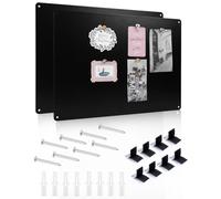 ZaKaBox 2 Pack Magnetic Board for Wall 43 * 30cm, Magnetizable Metal Magnetic Wall Decal Board Kids for Fridge Magnets, Stainless Steel Magnetic Display Boards for Office Kitchen Bedroom