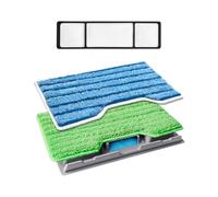 ZaKaBox 2 Reusable Pads for Shark VacMop 2-in-1 Cordless Hard Floor Vacuum Spray Mop, Compatible with Shark Vacmop Replacement Pads with 1 Upgraded Dirt Chamber+1 Filter(VM200UK, VM200UKPL, VM200UKGN)