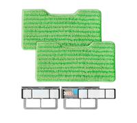 ZaKaBox 2 Vac Mop Pads + 1 Upgraded Dirt Chamber + 1 Filter for Shark VacMop 2-in-1 Cordless Hard Floor Vacuum Spray Mop, Reusable Vacmop Replacement Pads for Shark VM200UK, VM200UKPL, VM200UKGN