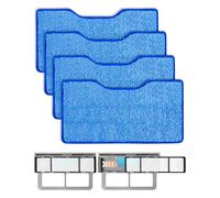 ZaKaBox 4 Vacmop Pads + 1 Upgraded Dirt Chamber + 2 Filters for Shark VacMop 2-in-1 Cordless Hard Floor Vacuum Spray Mop, Reusable Microfiber Mop Pads for VM200UK, VM200UKPL and VM200UKGN Model
