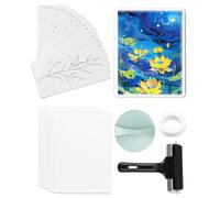 ZaKaBox 5" x 7" Gelli Plate Printing Kit - with Brayer, Paper & Stencils