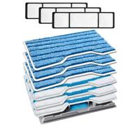 ZaKaBox 6 Vacmop Pads for Shark VacMop 2-in-1 Cordless Hard Floor Vacuum Spray Mop, Reusable Refills for Shark Vac Mop Pads with 1 Upgraded Dirt Chamber + 3 Filters (VM200UK, VM200UKPL, VM200UKGN)