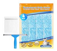 ZaKaBox Universal 25 cm Window Cleaner Scrubber Refill Sleeve, Microfiber for MR.SIGA Window Squeegee, Reusable 10 inch Window Cleaning Equipment Replacement Cloth, 4 Pack for 25 cm Shower Squeegee