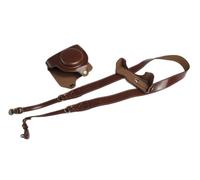Zakao G5 X Mark II Camera Case, PU Fullbody Bottom Opening Version Protective Leather Camera Case Bag for Canon PowerShot G5 X Mark II with Shoulder Strap (Coffee)