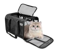 ZAKAPAWS Pet Cat Carrier Soft-Sided Cat Bag Airline Approved, Pet Travel Carrier Up to 11 Lbs, Collapsible Cat Carrier Cat Carrying Case