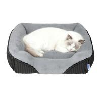 ZAKAPAWS Washable Orthopedic Dog Bed - Soft Calming Pet Cuddler with Anti-Slip Bottom, Durable Plush Puppy Bed for Sleeping and Resting, Small(20"x19"x6")