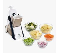 Zakarian by Dash Safe Slice Mandoline for Vegetables, Meal Prep & More with 30+ Presets & Thickness Adjuster - Black