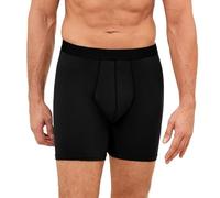 ZAKASA Mens Bamboo Underpants Trunks: Underwear Men Long Leg Boxers Shorts Breathable Tagless No Fly Breathable Anti-Oder Casual Wear Black XL 1 Pack