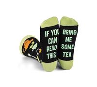 ZAKASA Non-Slip Presents Socks Men: Novelty Funny Anti Slip Grip Sock - If You Can Read This Bring Me Some Wine Coffee Beer Tacos Tea for Christmas Birthday Valentines 1 Pair
