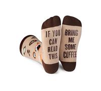 ZAKASA Novelty presents Socks Men: Funny Non Slip Sock Mens - If You Can Read This Bring Me Some Wine Coffee Beer Tacos Tea Presents for Christmas Birthday Valentines 1 Pair