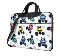 ZaKhs Cute Monster Trucks Print Laptop Shoulder Bag With Shoulder Strap Briefcase Slim Computer Bag For Women Men 14 inch