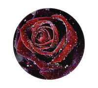 ZaKhs Dew rose Print Mouse Pad Non-Slip Round Mouse Mat Large Mousepad For Work Desk Accessories 20 x 20 cm