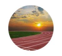 ZaKhs Dusk Running Track Print Mouse Pad Non-Slip Round Mouse Mat Large Mousepad For Work Desk Accessories 20 x 20 cm