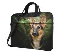 ZaKhs German Shepherd Print Laptop Shoulder Bag With Shoulder Strap Briefcase Slim Computer Bag For Women Men 15.6 inch