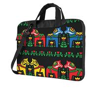 ZaKhs Runner Swedish Dala Horse Folk Print Laptop Shoulder Bag With Shoulder Strap Briefcase Slim Computer Bag For Women Men 13 inch