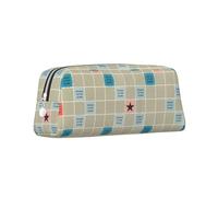 ZaKhs Scrabble Board Print Pencil Case Large Capacity Stationary Box Portable Pencil Pouch for Men Women
