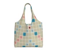 ZaKhs Scrabble Board Print Shopping Bag Women Men Lightweight Big Capacity Canvas Tote Bag Foldable Grocery Bag For Shopping Work Travel