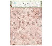 ZAKHSE Cardstock Paper, 24 Sheets A5 Size Scrapbook Paper Pad, Insect Dragonfly Pattern Paper Packs Single-Sided Card Stock, 8 Designs, Decorative Craft Paper DIY Photo Album Card Making Supplies